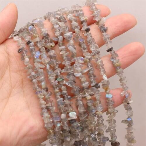 Natural stone Beads Flash Labradorite irregular shaped Loose Spacer Gravel For Jewelry Making DIY Bracelet Necklace Accessories