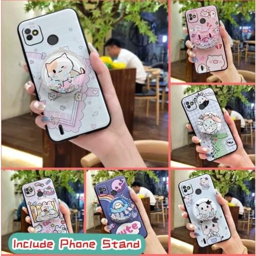 Phone stand holder TPU Phone Case For Tecno POP5 For Girls Cute Back Cover Original Silicone