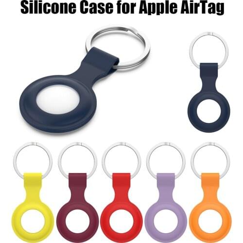 On for Apple AirTag Case With Key Chain Silicone Protector Air Tag Protective Case Protection Covers Coque Fundas Protect Shell