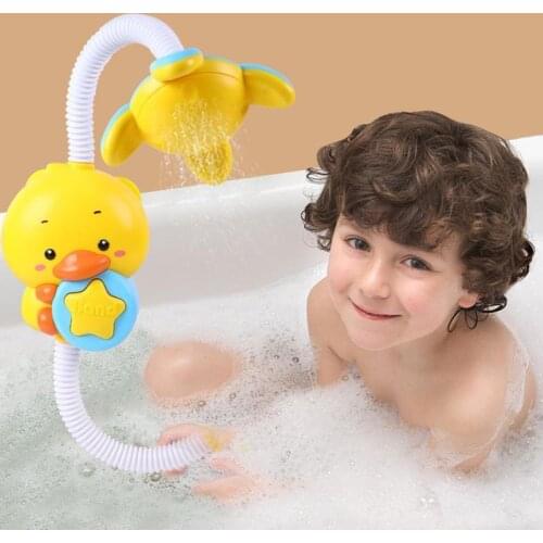 Electric Elephant Automatic Sprinkling Bath Toy Baby Bathroom Bathtub Faucet Shower Toy Powerful Sucker Animal Nozzle