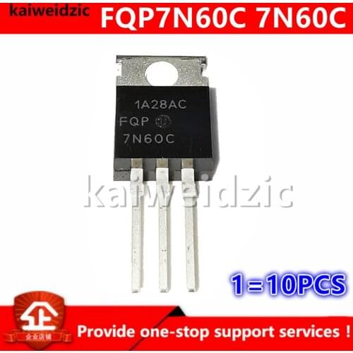 Kaiweikdic New imported original FQP7N60C 7N60C 7A600V TO-220 N-Channel MOS FET triode triode Integrated circuit chip