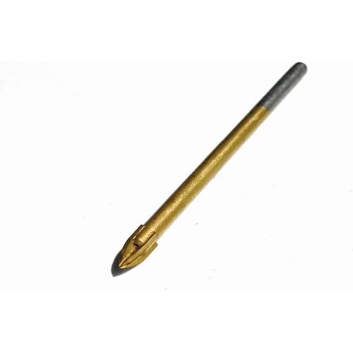 Free shipping 1PC of 4-12mm Tungsten carbide tipped TIN coating cross ceramic drill cement drill bit ceramic drill bit opener