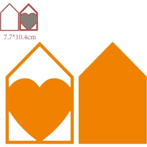 2pc heart tag frame set Metal Cutting Dies Stencils For DIY Scrapbooking Decorative Embossing Handcraft Die Cutting Template