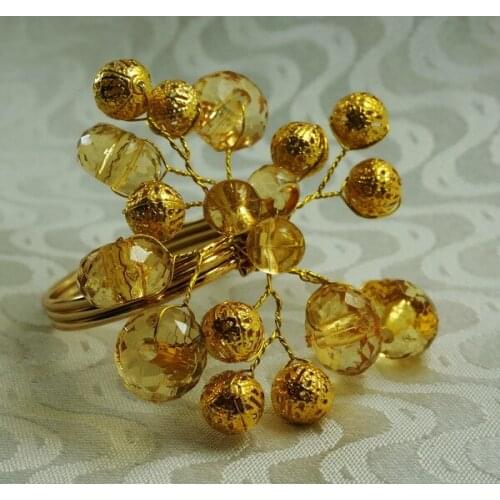 Crystal with acrylic napkin rings for wedding , decoration napkin holder