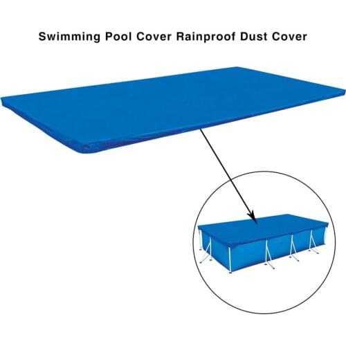 Square Swimming Pool Cover Anti-UV Rainproof Dust Cover Inflatable Swimming Pool Cover With Drawstring