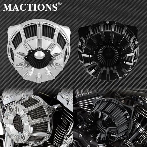 Motorcycle CNC Crafts Intake Air Cleaner Filter Aluminum Black/Chrome For Harley Sportster XL883 Touring Dyna Street Bob Softail