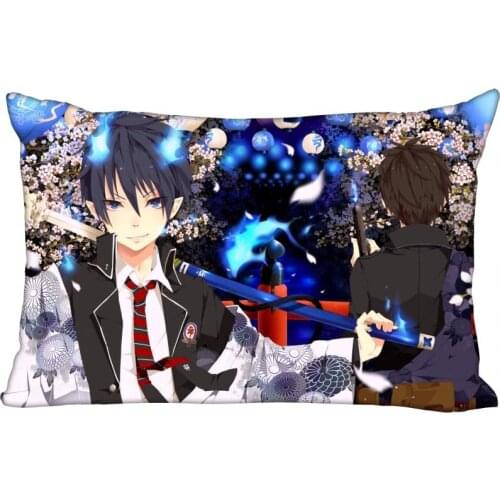 Custom Pillowcase Cover Blue Exorcist Rectangle Zipper Pillow Cover Satin Fabric Pillowcase 40x60cm45X75cm50X75cm(Two sides)