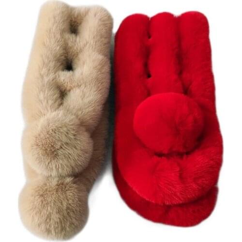 Winter Scarf Luxury Faux Fur Warm Scarf Fashion Soft Plush Thicken Snood Scarves Shawl For Parent-Child SA397