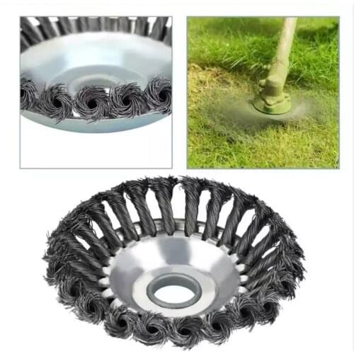 6/8 Inch Steel Wire Grass Trimmer Head Rounded Edge Weed Trimmer Head Grass Brush Removal Grass Tray Plate for Lawn Mower