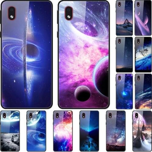 Glass Case For Samsung Galaxy A01 Core Tempered Glass Phone Case Phone Cover Phone Shell Star Sky Series