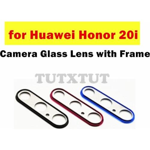 For Huawei Honor 20i Back Camera Glass Lens with Frame Main Rear Camera Lens with Frame for Huawei Honor20i Repair Spare Parts