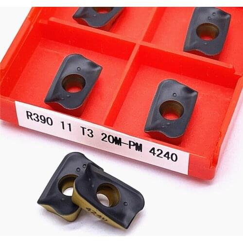 10PCS carbide insert R390 11T320-PM 4240 for indexable surface R390 milling turning tool CNC lathe parts