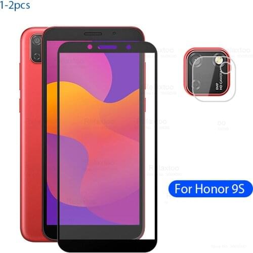 For honor 9s protective glass screen protector for huawei honor 9s 9 s s9 lens glass honor9s 5.45" safety tempered film 1-2pcs