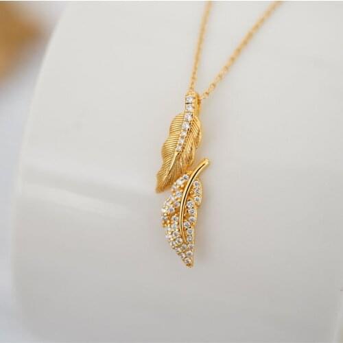 S.EAST SUN European and American Style Italian drawing process silver color separation gold temperament simple double feather P