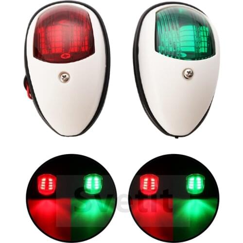 1 Set Boat Lights LED 12V 24V Marine Ship Bow Navigation Light Green Red Yacht Sailing Signal Lamps Waterproof