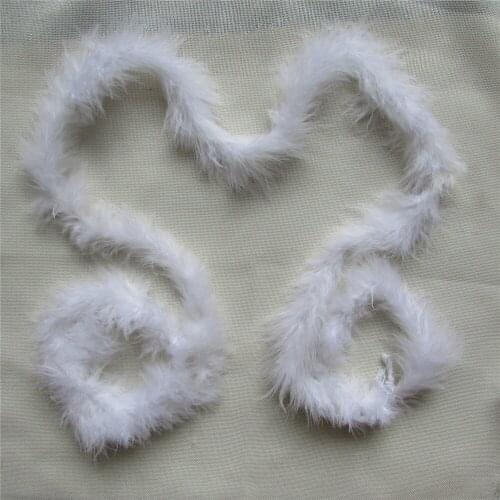 1 root sell turkey feather wool top DIY handwork White feather boa Christmas tree decoration Accessories Supplies length 2 meter