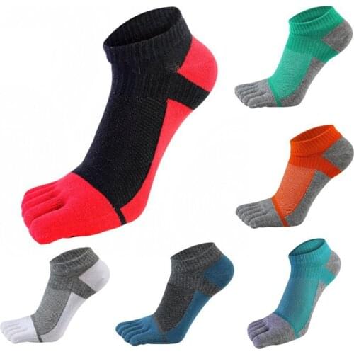 1 PairsCotton Toe Five Finger Socks Men Boy To Protect Ankle Socks Outdoor Sports Breathable Absorb Sweat Fashion Boat Socks