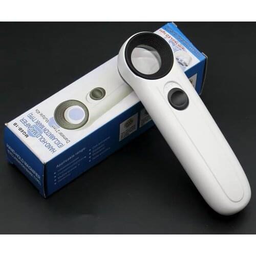 1PCS 40 times LED light magnifying glass small handheld magnifying glass with light for mobile phone repair