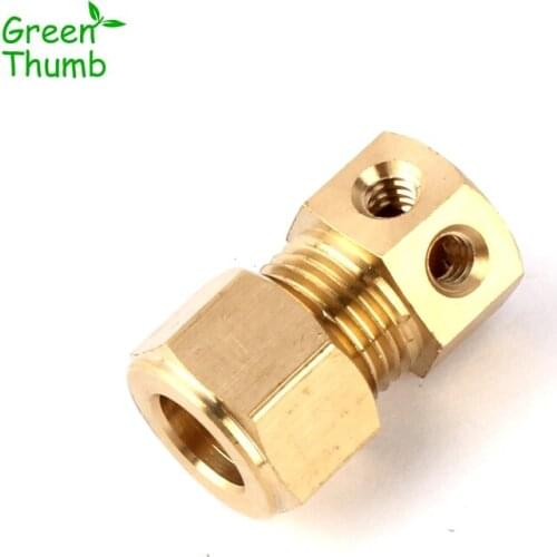 1pc Inner Diameter 9.5mm Metal Connector 60/120/180 Degree Brass Double Spray Green Thumb High Pressure Micro Mist Joints