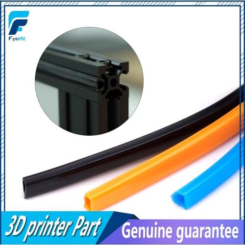 2 Meters Black/Orange/Blue 6mm Flat Seal 2020 Aluminum Profile Slot Cover / Panel Holder For CNC C-Beam Machine CR-10