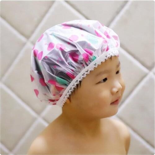 2 PC Lot Kids Shampoo Bathing Shower Cap Wash Hair Shield Direct Visor Caps For Baby Care Adjustable Baby Shower Hat Toddler