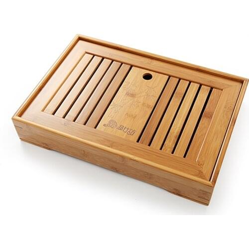 3 Kind Tray Optional Slatted Box Tea Serving Bamboo Tray Bamboo Tea Table chinese tea set bamboo water tea tray