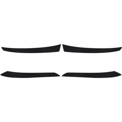 4pcs/set Car Carbon Fiber Style Rear Tail Light Lamp Eyebrow Decor Frame Trim Fit For Toyota Highlander 2018 2019