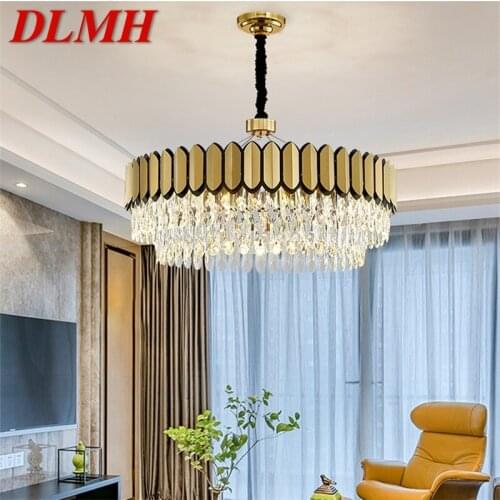 DLMH Modern Crystal Chandelier Luxury LED Hanging Fixtures Creative Decorative For Living Room Dining Room Villa Duplex