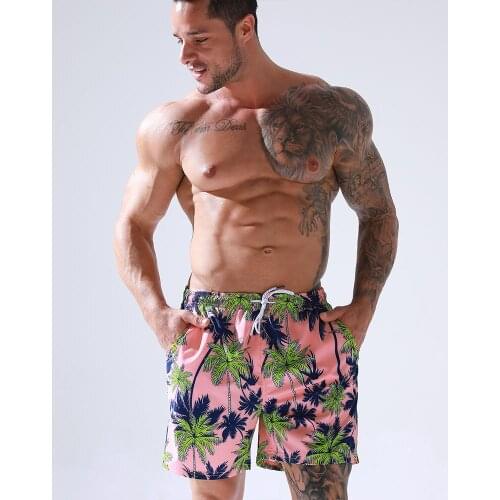 Young Mens Home Casual Shorts Fashion Printing Breathable Loose Cropped Drawstring With Mesh Lining Sweatpants Board Shorts