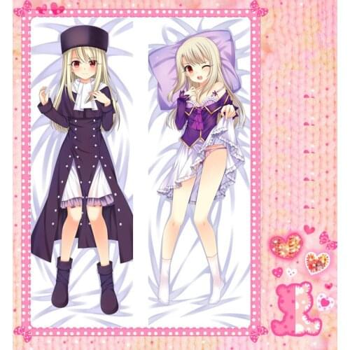 Anime Cartoon Fate Stay Night Double Bolster Hugging Pillow Case Cover Pillowcase Peach Skin 2 Way/ WT No.100