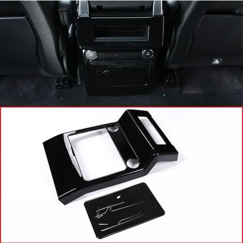 For Land rover Discovery 5 LR5 L462 2017-2020 Gloss Black ABS Chrome Rear Row Air Conditioning Panel Cover Trim Car Accessories