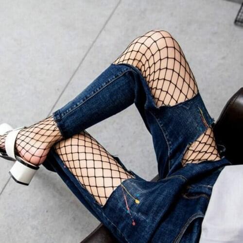 2018 Hot Sales New Arrival Fashion Sexy Cross fishnet tights Hollow Out Pantyhose mesh stockings Skinny Stockings