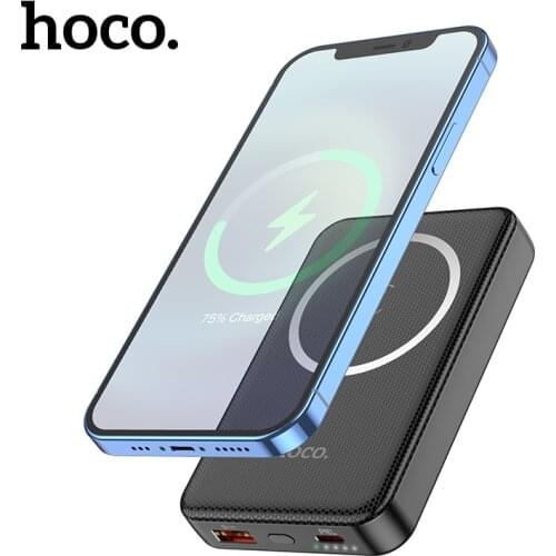 HOCO Magnetic power bank 15W wireless charging PD 20W magnetic Powerbank 10000mAh For iphone 12 Pro Max mini Xiaomi11 Power Bank