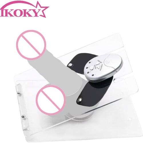 IKOKY Scrotum Bondage Splint Electro Shock Cock Ring Vibrator Sex Toys For Men Testicle Ball Stretcher Penis Ring