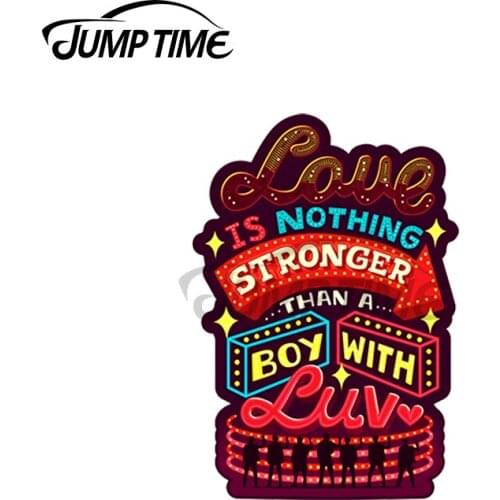 JumpTime 13 x 3.2cm For Boy with Love Car Stickers Personality Bumper Surfboard Decal Motorcycle Fold GTR EVO Decoration