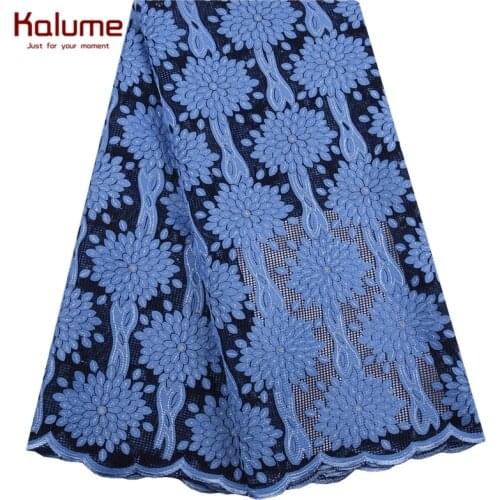 Kalume African 3D Flower Lace Fabric High Quality French Mesh Sequins Lace Fabric Latest Nigerian Tulle Laces For Wedding F1898