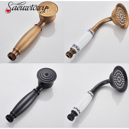 Bathrrom Brass Handshower Head Shower Faucet Replace Head Handheld Shower Head Chrome/Antique Brass/Black Bronze/Golden/Nickel
