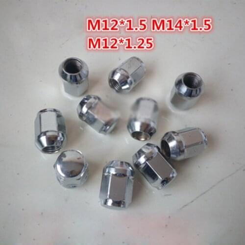 M12x1.25mm M12x1.5mm M14x1.5mm Hub Nut Screw Cap Wheel Hub Nuts 2PCS