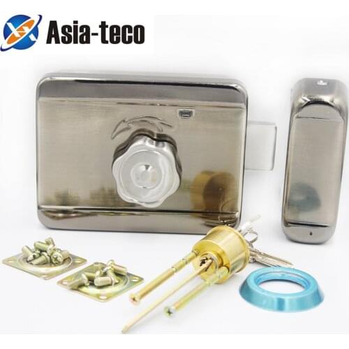 DC12V Metal Electric lock gate lock Access Control system Electronic integrated Door Rim lock