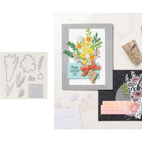 2021 Stamps and Dies Set for DIY Scrapbook Album Photo Embossing Handmade Decorations Making WRAPPED BOUQUET