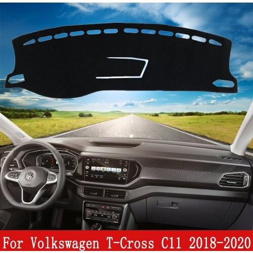 Dashboard Cover Dash Mat Pad Custom for VW Volkswagen T-cross T cross C11 2018 2019 2020 2021 Nonslip Cape Sunshade Accessories