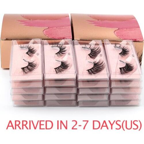 Wholesale mink eyelashes bulk 5/10/20/50/100PCS fluffy dramatic 3D mink eyelashes soft volume eye lashes extension faux cils