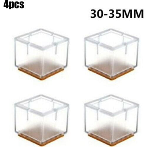 Anti-slip Leg Cover Bottom Chair Clear Feet Floor Silicone Square Table