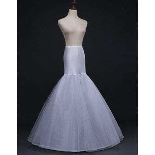 Bride Nylon Crinoline Long Petticoats For Mermaid Dress