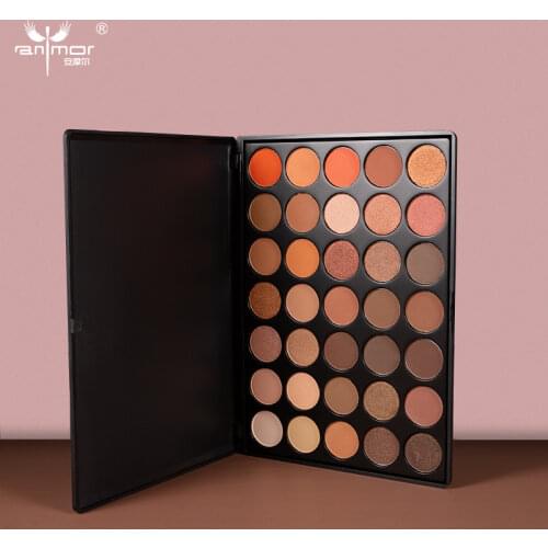 ANMOR New 35 Colors Eyeshadow Palette Makeup Matte Glitter Shadow Shimmer Glow Luminous Eye Shadow Shader Cosmetic Pallete