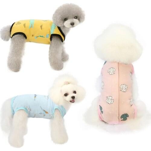 Animal Pattern Dog Pajamas Pet Cat Dog Clothes Sleeveless Belly Sterilization Suit Dog Jumpsuit Pyjamas For Small Large Dogs 5XL