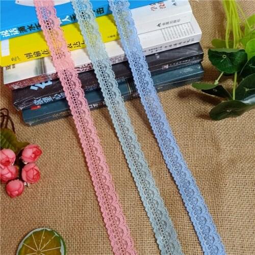 S1059 Width 2.5CM mesh soft lace multi color pink narrow elastic Nylon stretchy lace tirm For sewing dress