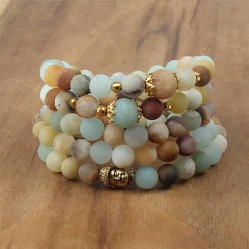 Showboho 108 Mala Natural Stone BeadChakraBraceletNecklaceChakra BraceletYogaMeditationStretch Bracelets Necklace for Women men