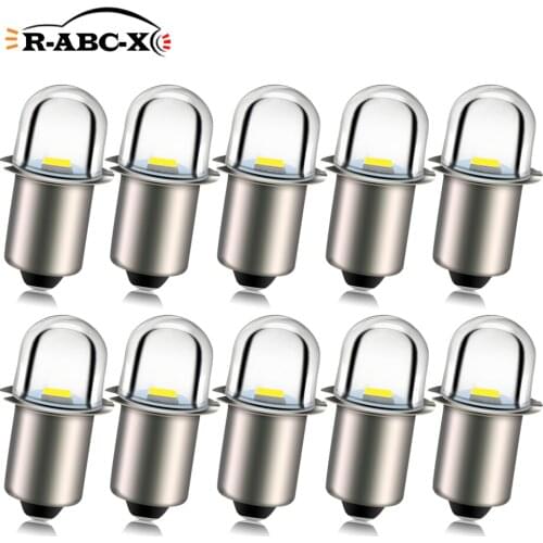 RUIANDSION 10X 2835SMD P13.5S PR2 E10 Flashlight Work Light Replacement Bulb AC 3V 4.5V 6V 12V 18V 6000K LED Nopolar Waterproof