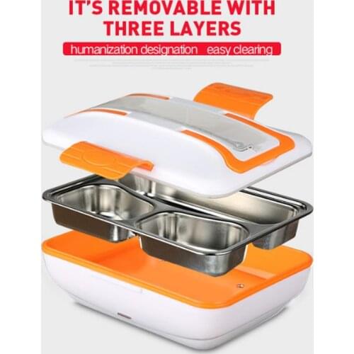 12V/24V Electric Car Heat Insulation Thermo Lunch Box Charging Hot Rice Cooker Multi Functional Plug Plastic Box for Truck Car